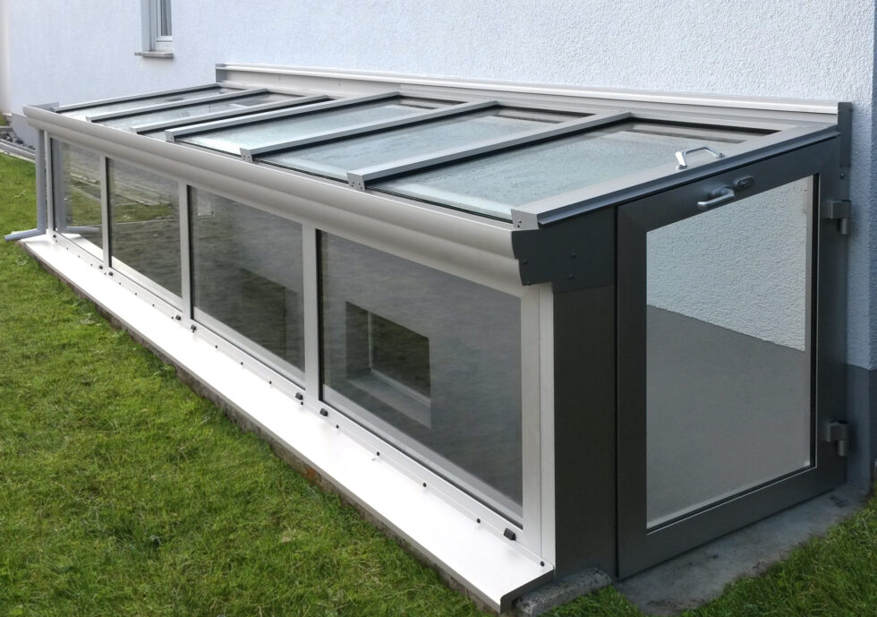 Kellerabgangsüberdachung • Metallbau Müller