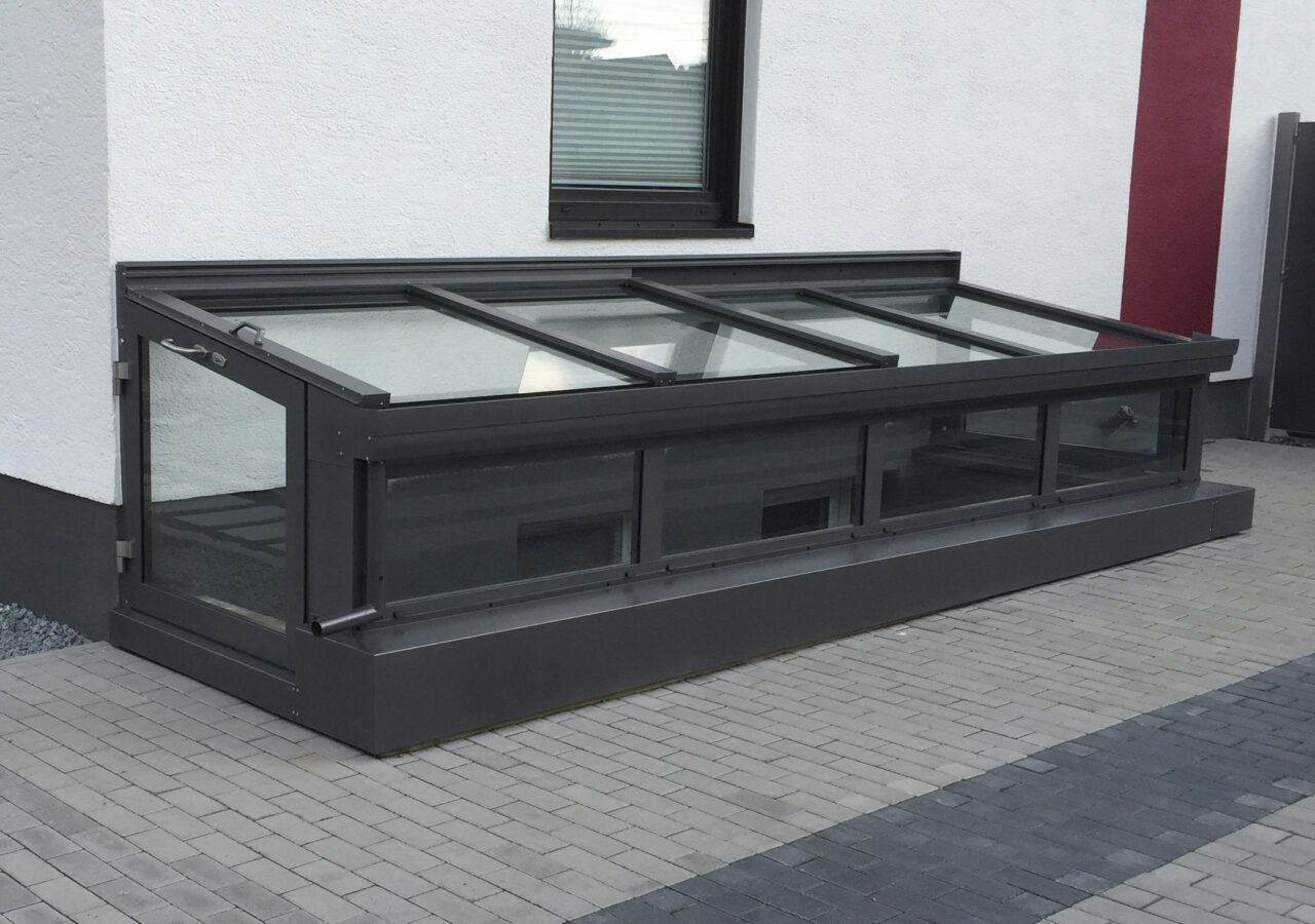 Kellerabgangsüberdachung • Metallbau Müller